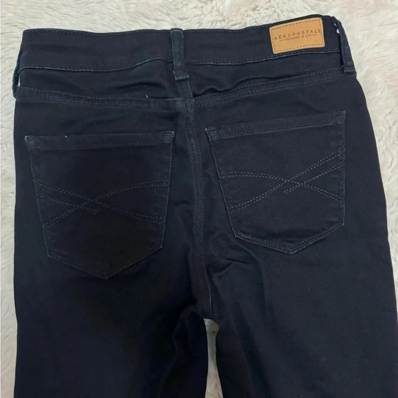 Aeropostale high waisted ankle jeggings dark blue size 0 regular - Picture 7 of 7
